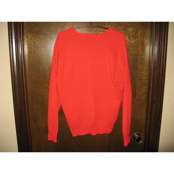Vintage Case Tractors Logo Red V-Neck LS Sweater Pinnacle MADE IN USA Size L - Picture 4 of 4